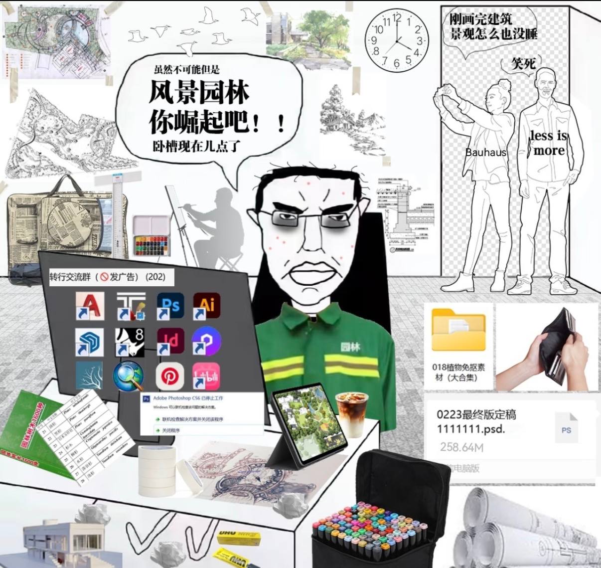 风景园林你崛起吧 - Landscape architecture design software and tools meme