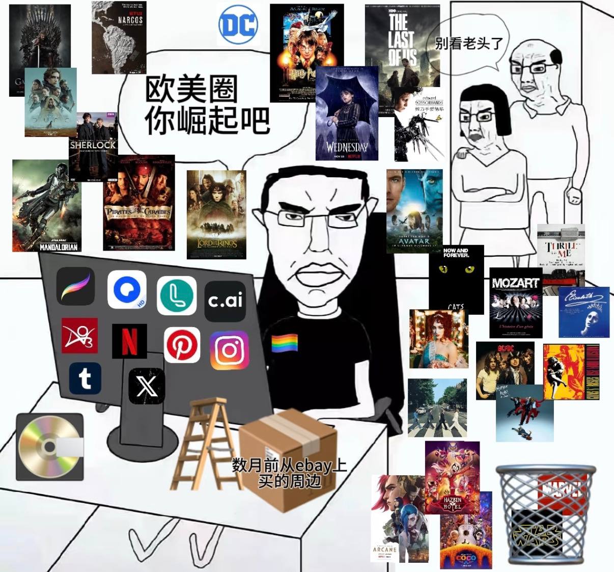 欧美圈崛起 - Various films, TV shows and media platforms